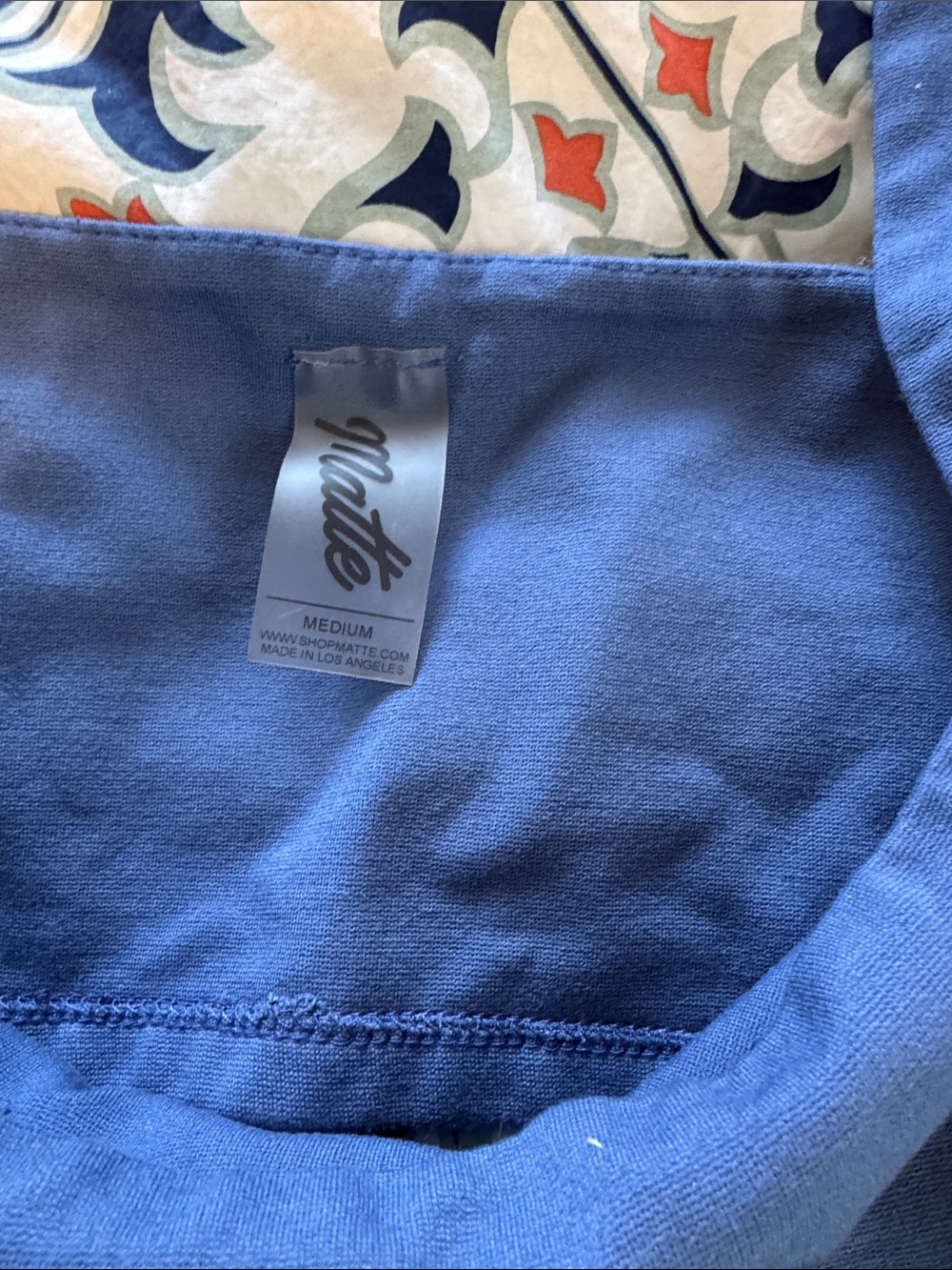 Matte Frame Blue Square-Neck Crop Tank medium - Picture 4 of 7